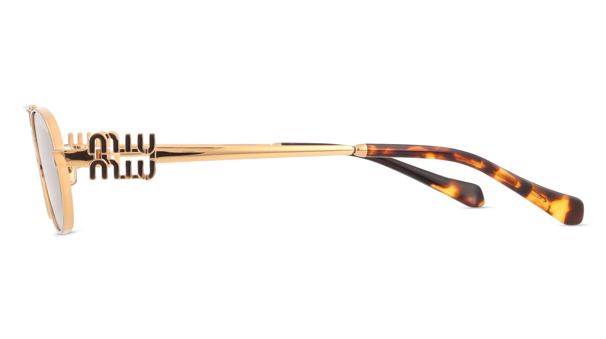 miiu様 Miu Miu MU 54ZS Sunglasses ZVN70D Gold - eye-oo.com