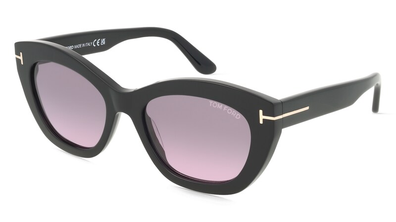 Occhiali Da Sole Tom Ford Cat Eye FT 0979 - Lenti Marroni Con Specchio Oro E Montatura Rosa Lucido