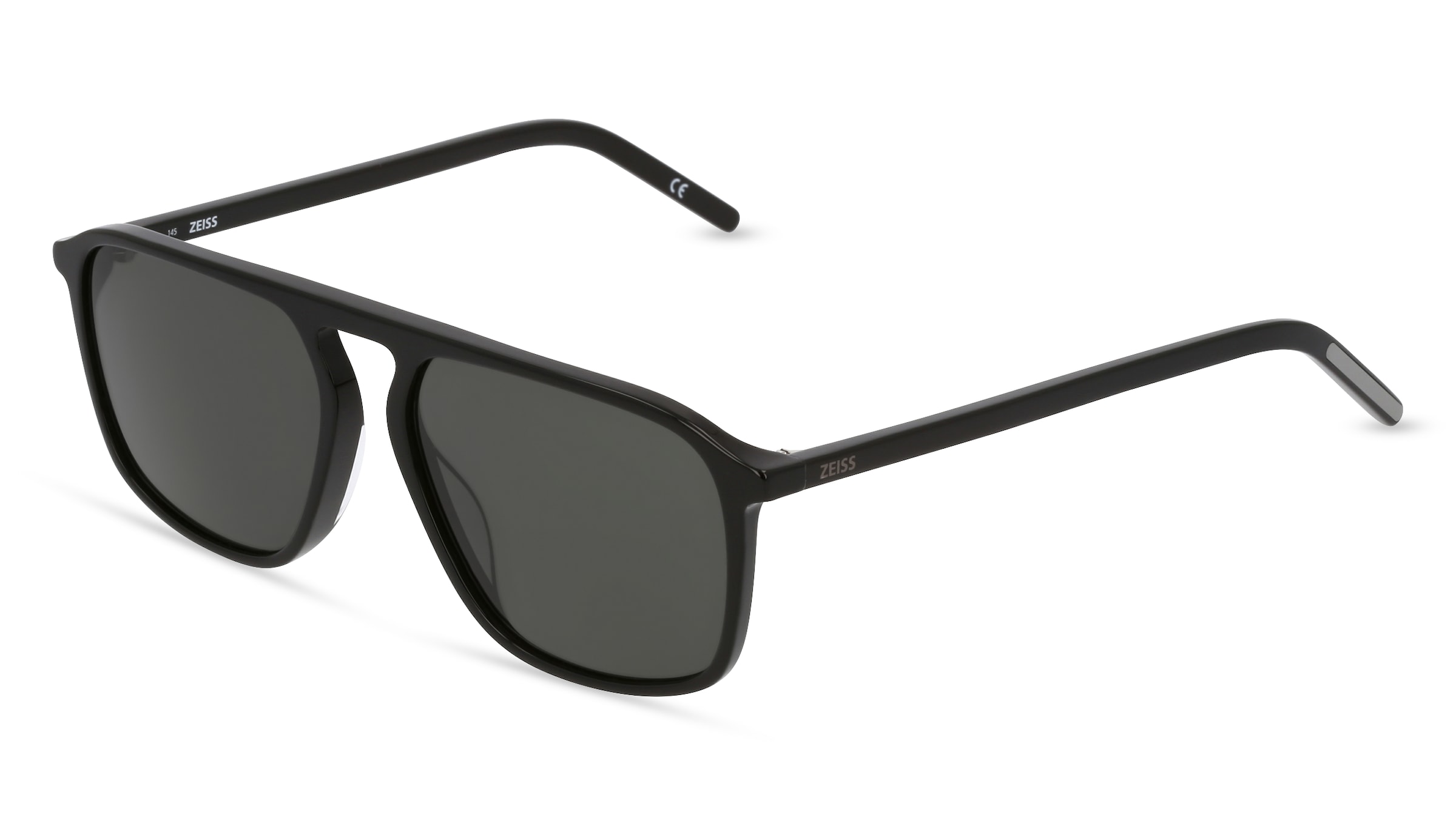 Zeiss ZS22507S Herren-Sonnenbrille Vollrand Eckig Kunststoff-Gestell, schwarz