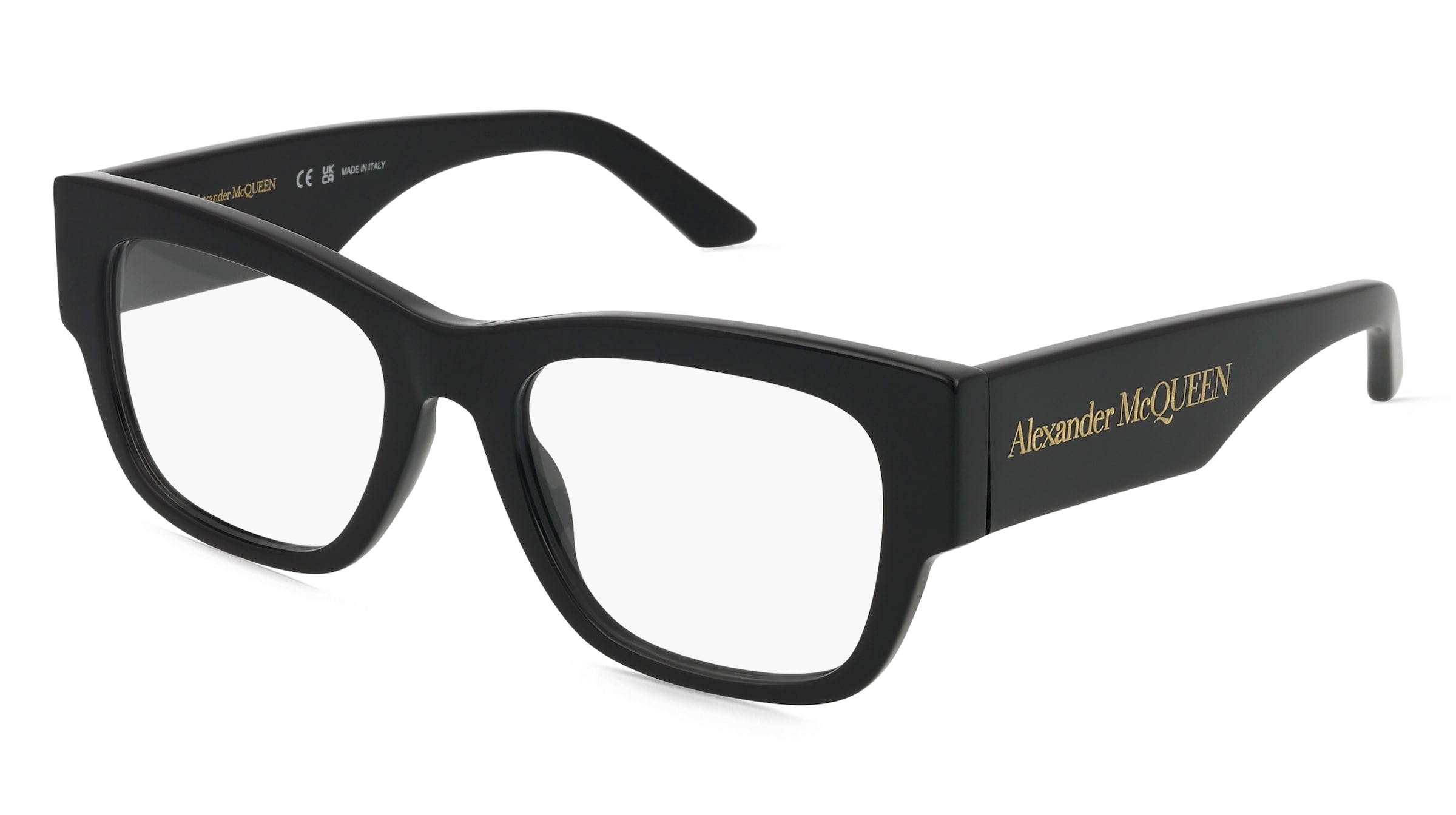 ALEXANDER MCQUEEN 長方形フレムメカネ AM0422O 001 ALEXANDER MCQUEEN Eyeglasses AM0462O 001 Black 2024