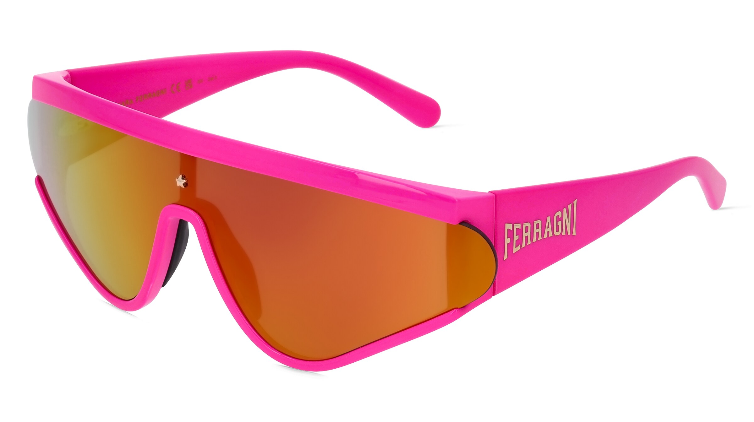 Lunettes De Soleil Chiara Ferragni CF 7013/S - Monture Rose Glitter, Verres Gris - NEUVES
