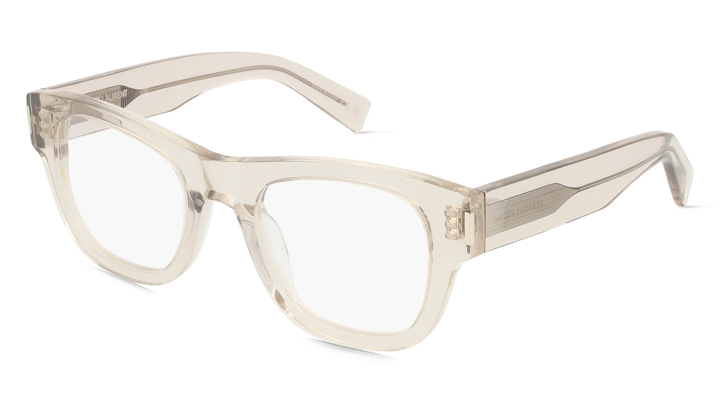 variant 22494 / Saint Laurent SL 698 BOLD CORNER ANGLE / Beżowy Przezroczysty