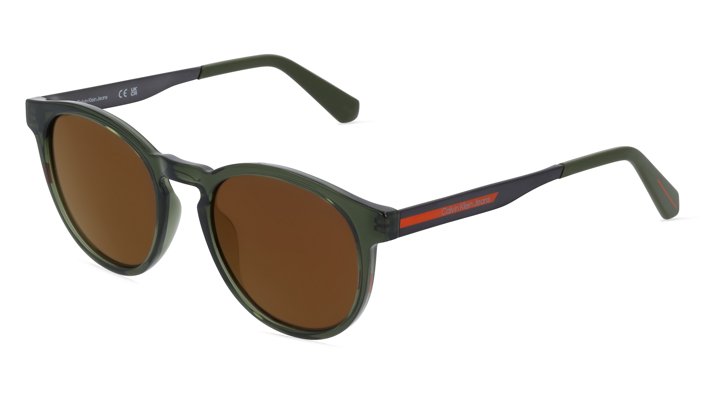 CALVIN KLEIN CKJ22643S olive transparent / braun gold