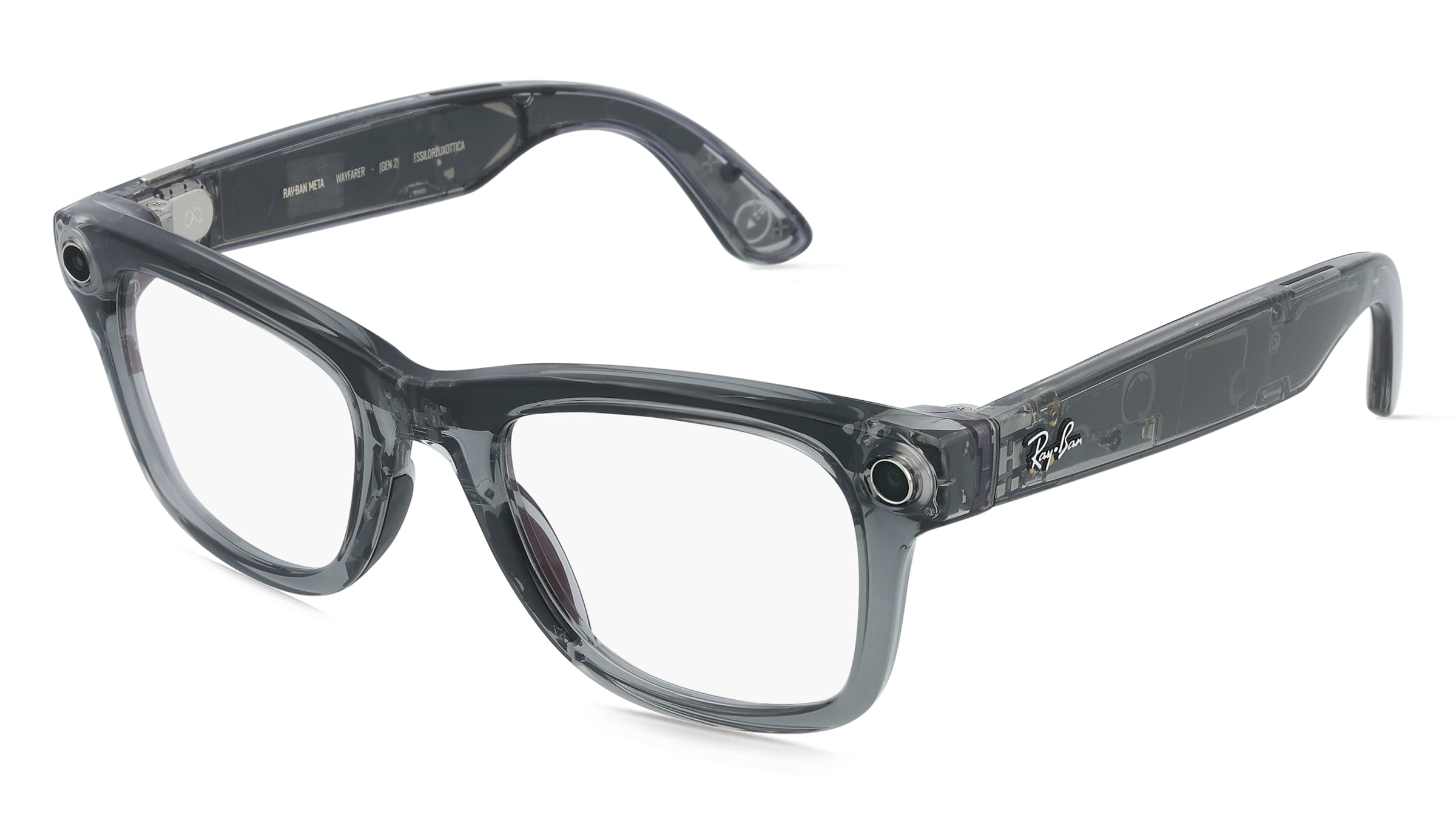 variant 32693 / Ray-Ban Wearables RW4012 WAYFARER / Grigio Trasparente
