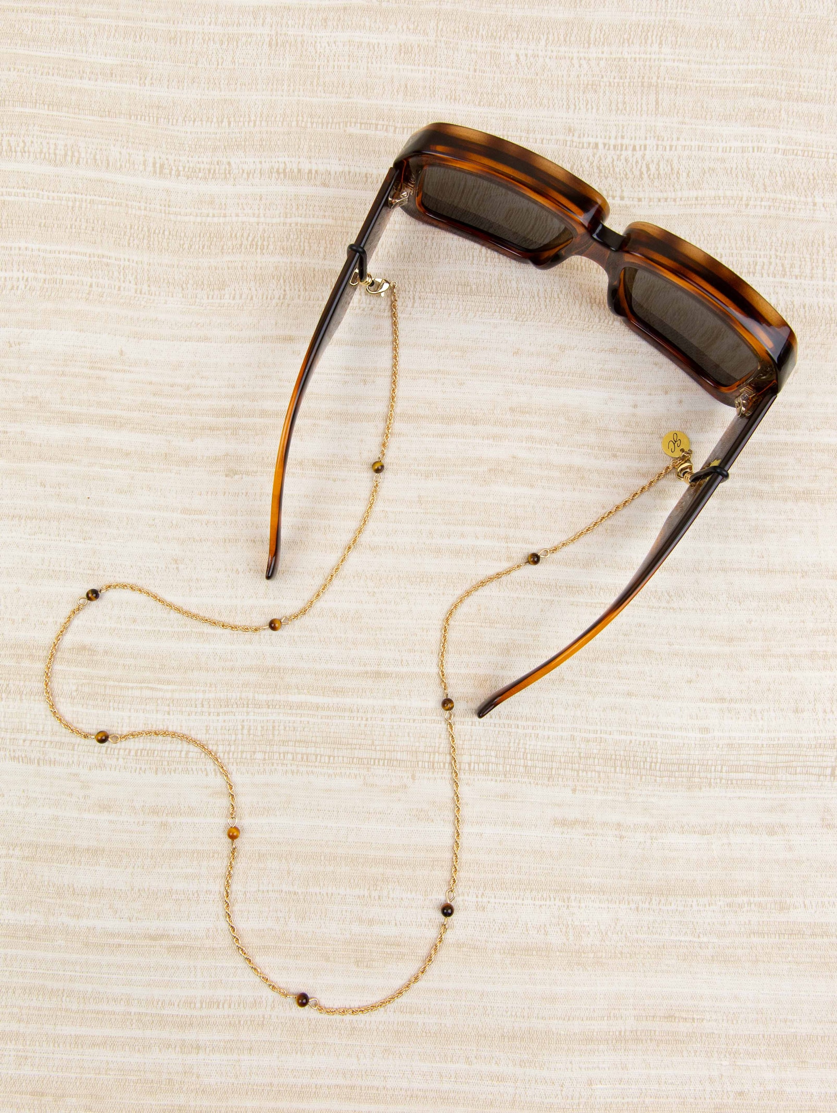 Sunny Cords Chaîne de lunettes Tess Tiger Eye