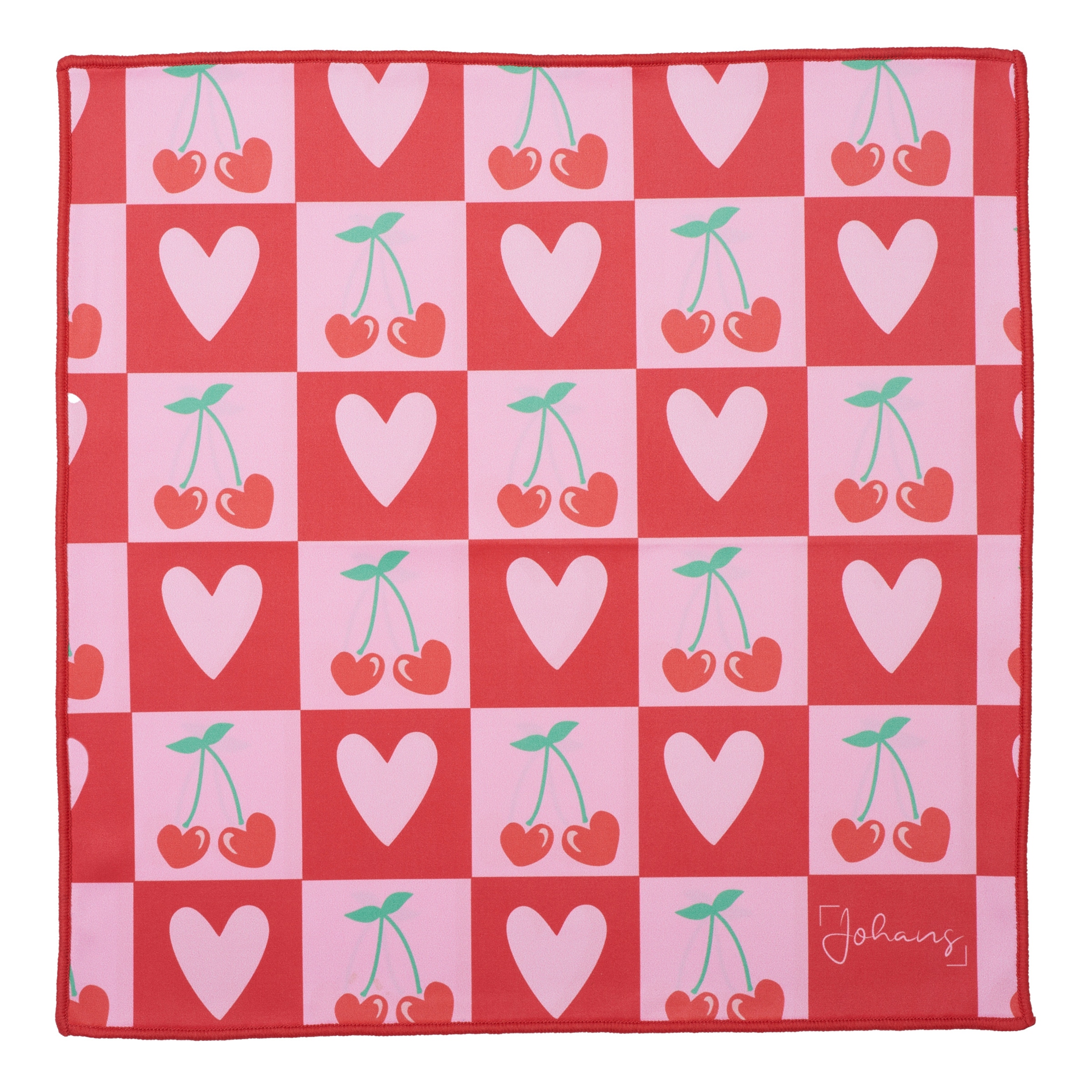 Johans Brillenputztuch Cherry Love