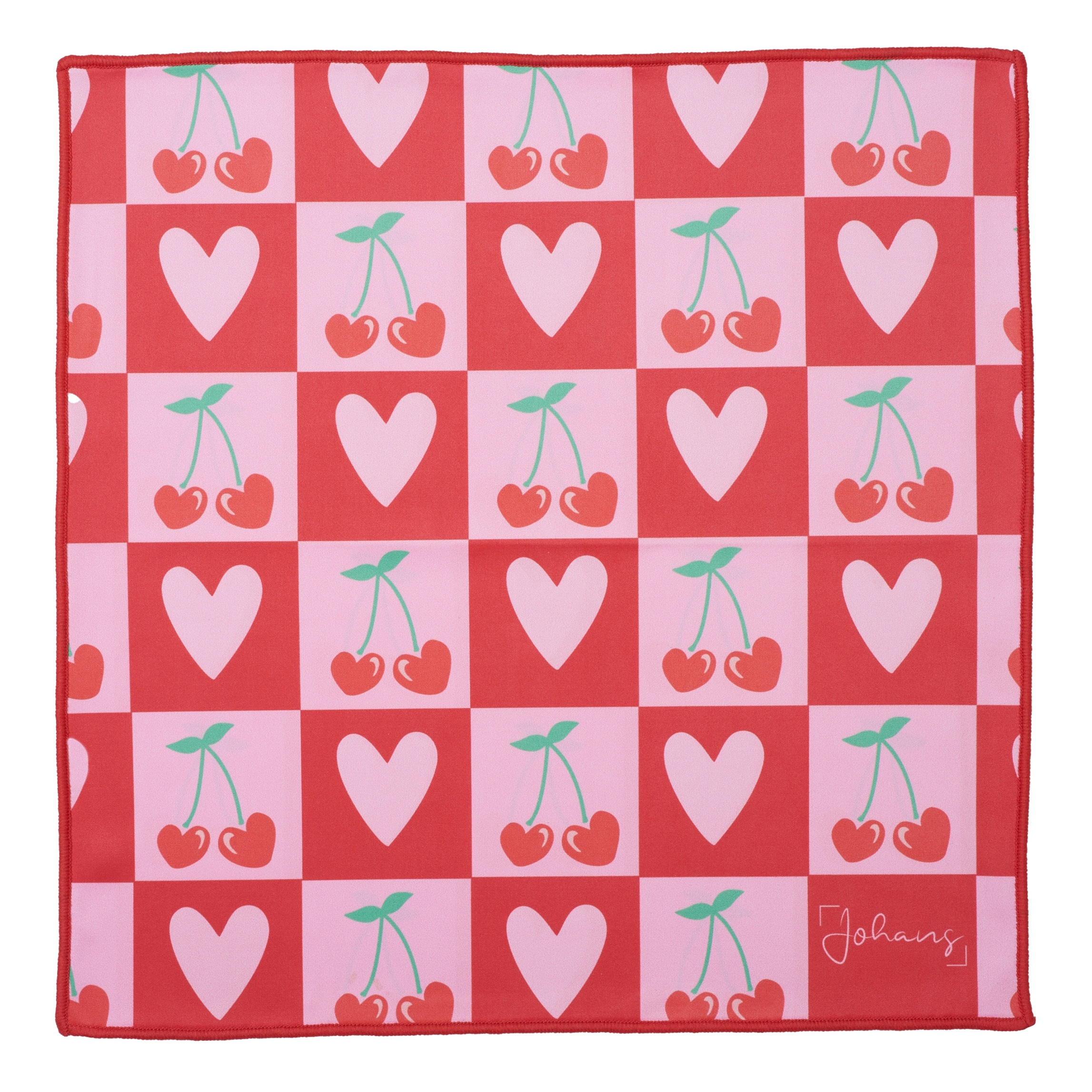Johans Brillenputztuch Cherry Love