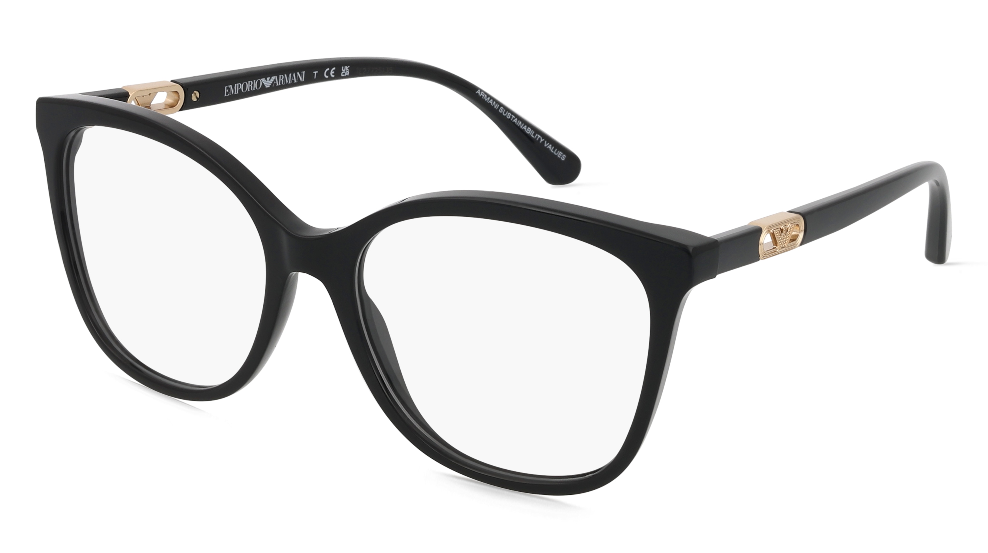 Armani black glasses sales