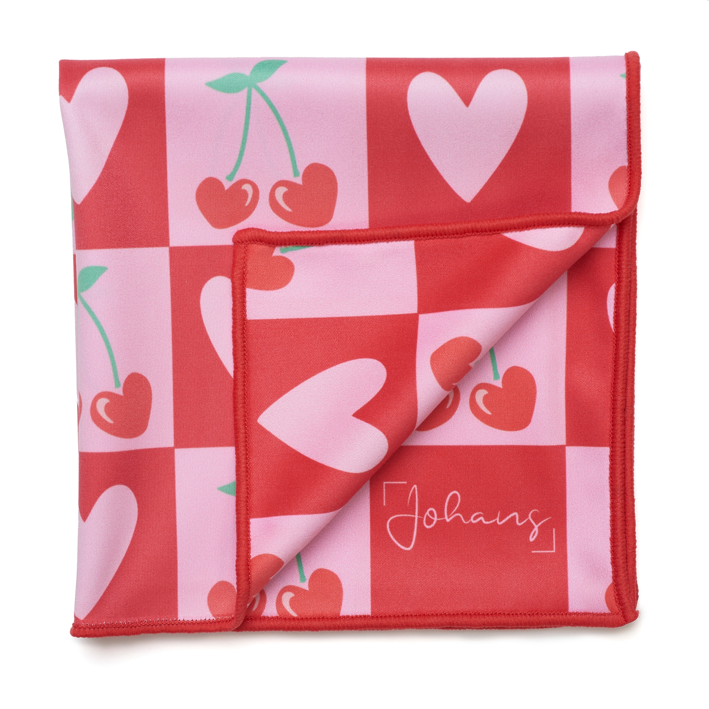 Johans Brillenputztuch Cherry Love