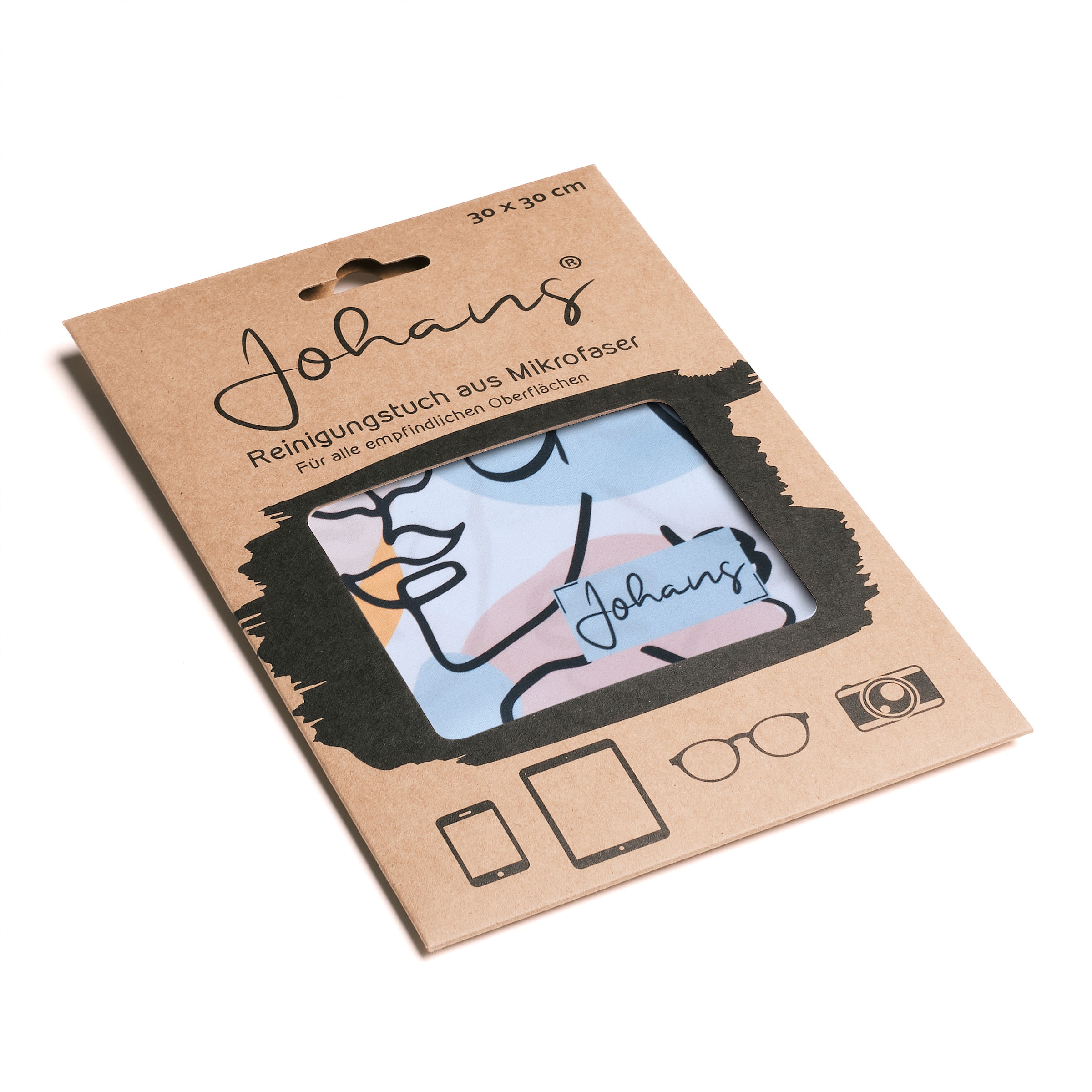 Johans Brillenputztuch Faces